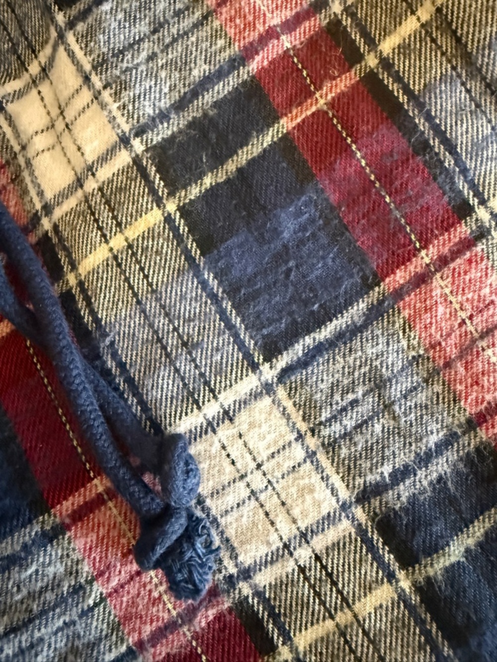 Express Plaid Cotton Lounge Shorts in Navy, Red, White, and Cream - Small - Picture 5 of 7